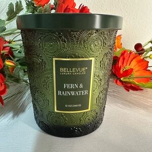 Bellevue Double Wick 12 oz Luxury Candle ~ FERN AND RAINWATER ~ New!